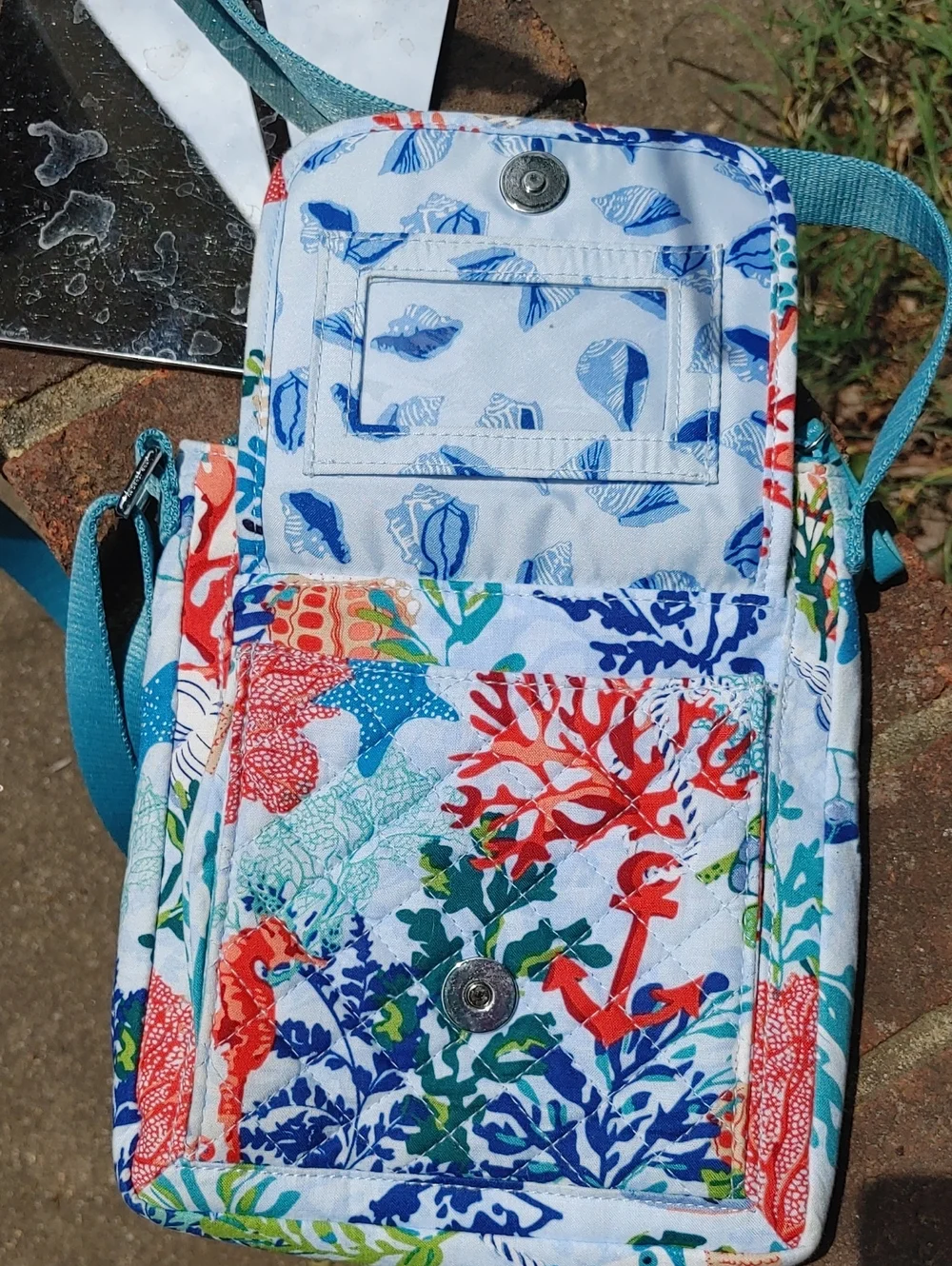 Vera Bradley Shore Thing RFID Mini Hipster Crossbody Bag (1265)